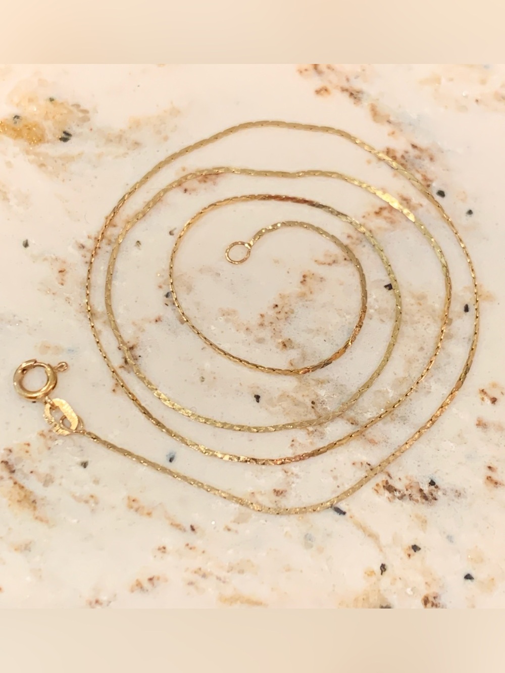 14K Yellow Gold Italian Fine Chain Necklace 15” 0.96g Made in Italy 14KT